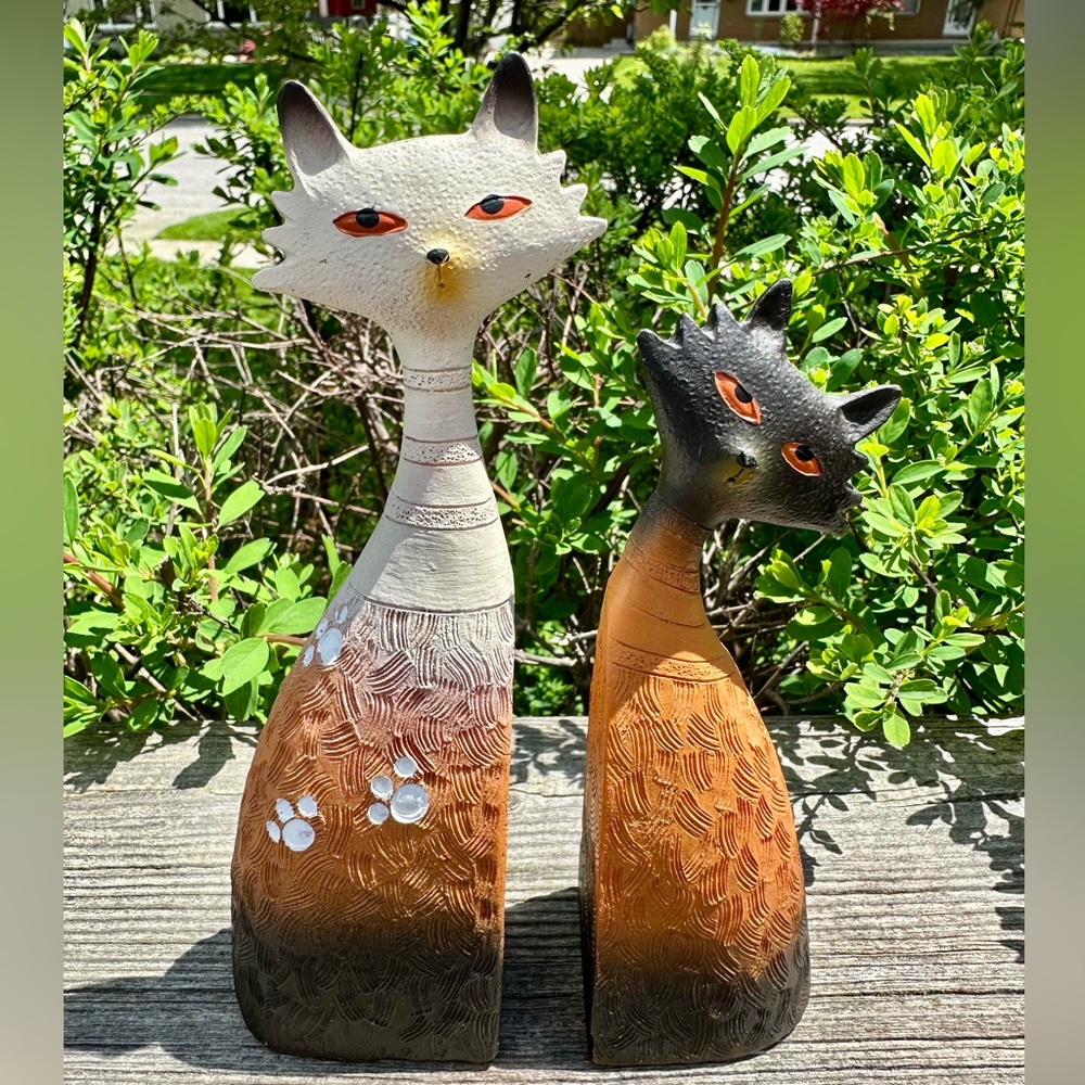 Artforum Cats Set of 2 Resin for Cards Paw Print Ornaments Figurines